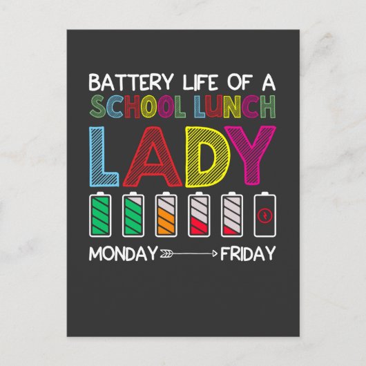 Funny Cafeteria School Lunch Lady Week Humor Briefkaart (Voorkant)