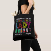 Funny Cafeteria School Lunch Lady Week Humor Tote Bag (Dichtbij)