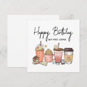 – Funny Caffeine Lover Birthday Greeting Feestdagenkaart (Voorkant / Achterkant)