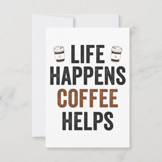 Funny Caffeine Lover Life vindt koffie goed Bedankkaart (Voorkant)