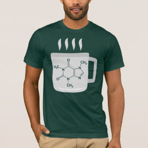 Funny Caffeine Molecule Chemistry Coffee Novelty T-shirt