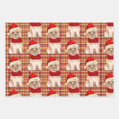 Funny Cairn Kersthond en Holiday Pset Inpakpapier Vel (Voorkant 3)