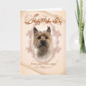 Funny Cairn Terrier Mother's Day Card Kaart (Voorkant)