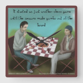 Funny Cajun Chef Square Wall klok (Voorkant)