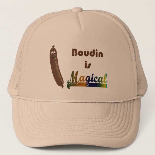 Funny Cajun Louisiana Boudin Lovers Trucker Hat Trucker Pet (Voorkant)