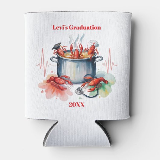 Funny Cajun Nurse Graduation Party Blikjeskoeler (Voorkant)