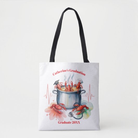 Funny Cajun Nurse Graduation Party Tote Bag (Voorkant)