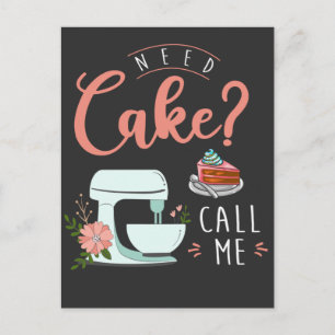 Funny Cake Baker Pastry Chef Quote Briefkaart