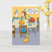 Funny Cake Face Plant Verjaardag Kaart (Gele Bloem)