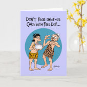 Funny Cake met Fire Verjaardag Kaart (Gele Bloem)