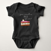 Funny Cake Piece Angry Baker Romper (Voorkant)