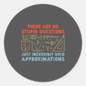 Funny Calculus Teacher Math Lover Mathematics Sarc Ronde Sticker (Voorkant)