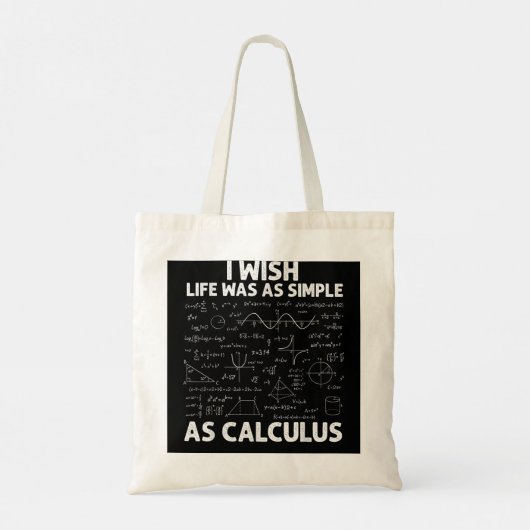 Funny Calculus voor mannen Wiskunde leraar Wiskund Tote Bag (Achterkant)