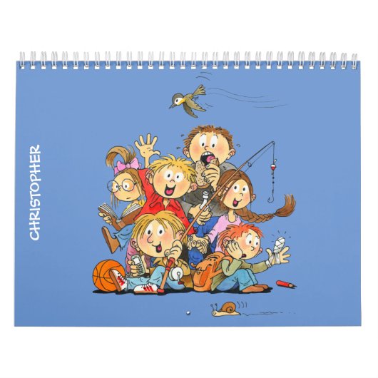 Funny Calendar for Kids - Blue Kinder Calendars Kalender (Hoes)