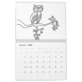 Funny Calendar: Owl Bird Animal Kalender (Jan 2026)