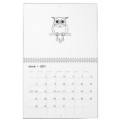 Funny Calendar: Owl Bird Animal Kalender (Mar 2027)