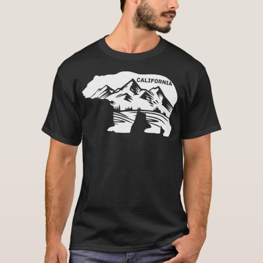 Funny California Bear California Republic Shirt (Voorkant)
