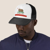 Funny California Beer State Flag Trucker Hat Pet (In situ)