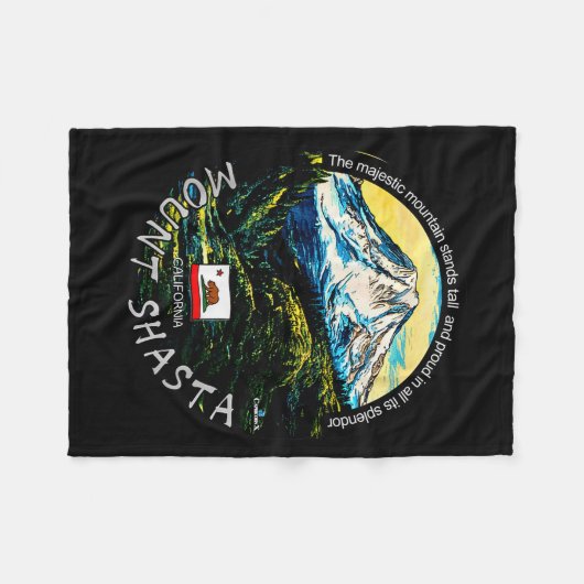 Funny California's Majestic Mount Shasta Hiking Mo Fleece Deken (Voorkant (Horizontaal))