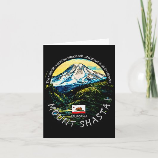 Funny California's Majestic Mount Shasta Hiking Mo Kaart (Voorkant)