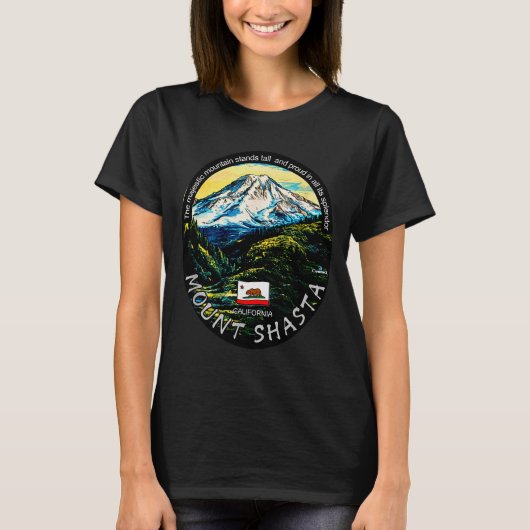 Funny California's Majestic Mount Shasta Hiking Mo T-shirt (Voorkant)