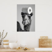 Funny Camel Bathroom Art Print, Toilet Paper Humor Poster (Keuken)