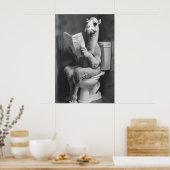 Funny Camel Bathroom Print, Newspaper Toilet Poster (Keuken)