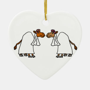 Funny Camel Bride en Bride Keramisch Ornament