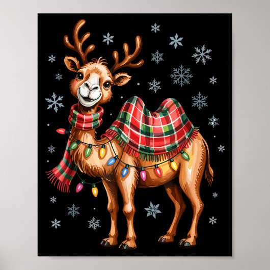 Funny Camel Christmas Cute Animal Lovers Holiday P Poster (Voorkant)