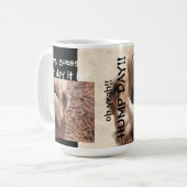 Funny Camel HUMP DAY Coffee Mok, zwart & Tan Koffiemok (Voorkant links)