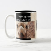 Funny Camel HUMP DAY Mok, zwart & veran Tweekleurige Koffiemok (Links)
