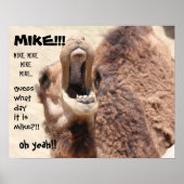 Funny Camel "hump day" Raad eens hoe het nu MIKE i Poster (Voorkant)