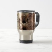 Funny Camel HUMP DAY Travel Mug, Black & Tan Reisbeker (Voorkant rechts)