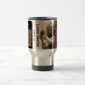Funny Camel HUMP DAY Travel Mug, Black & Tan Reisbeker (Center)