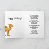 Funny Camel Knees Age Burn  Kaart (Binnen)