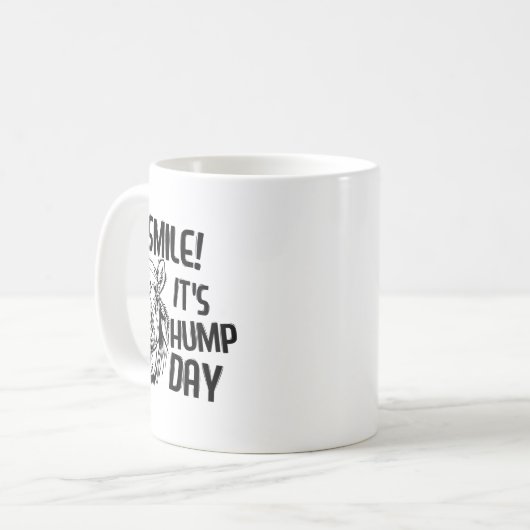 Funny Camel Smile! It's Hump Day Funny Hump Day Koffiemok (Voorkant links)