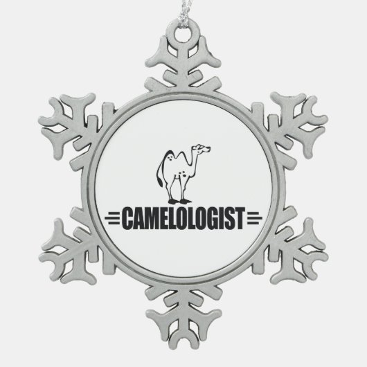 Funny Camel Tin Sneeuwvlok Ornament (Voorkant)
