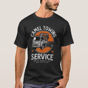 Funny Camel Towing Retro Adult Humor Gezegde Hallo T-shirt