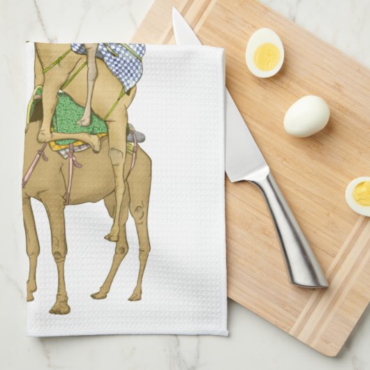 Funny Camel Trek Safari Theedoek (Quarter Fold)