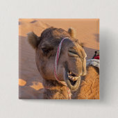 Funny Camel Vierkante Button 5,1 Cm (Voorkant)