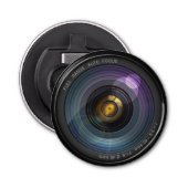 Funny Camera Lens Round Button Flesopener (Voorkant)
