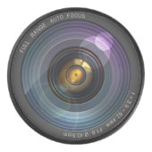 Funny Camera Lens Round Hockey Puck (Voorkant)