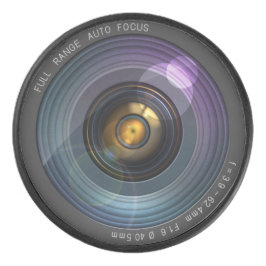 Funny Camera Lens Round Hockey Puck