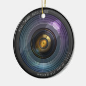 Funny Camera Lens Round Keramisch Ornament (Links)