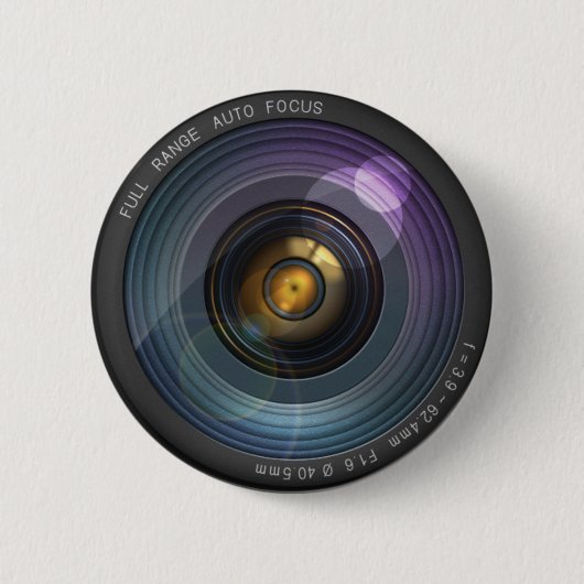 Funny Camera Lens Round Ronde Button 5,7 Cm (Voorkant)