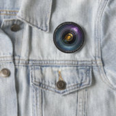 Funny Camera Lens Round Ronde Button 5,7 Cm (In situ)