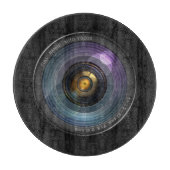 Funny Camera Lens Round Snijplank (Voorkant)