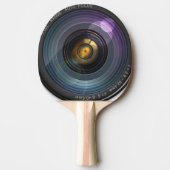 Funny Camera Lens Round Tafeltennisbatje (Voorkant)
