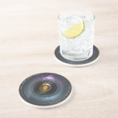 Funny Camera Lens Round Zandsteen Onderzetter (Zijkant)