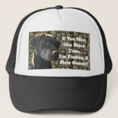 Funny Camo Chocolate Hunting Lab Quote Trucker Pet (Voorkant)